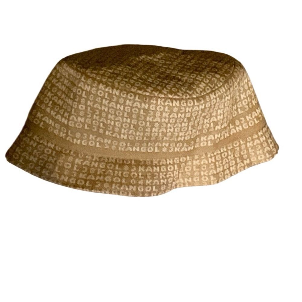 Vintage 80s Kangol Beige Cream Logo Bucket Hat Unisex Mexium